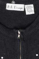 Snowglobe Vintage Ugly Christmas Zip Cardigan