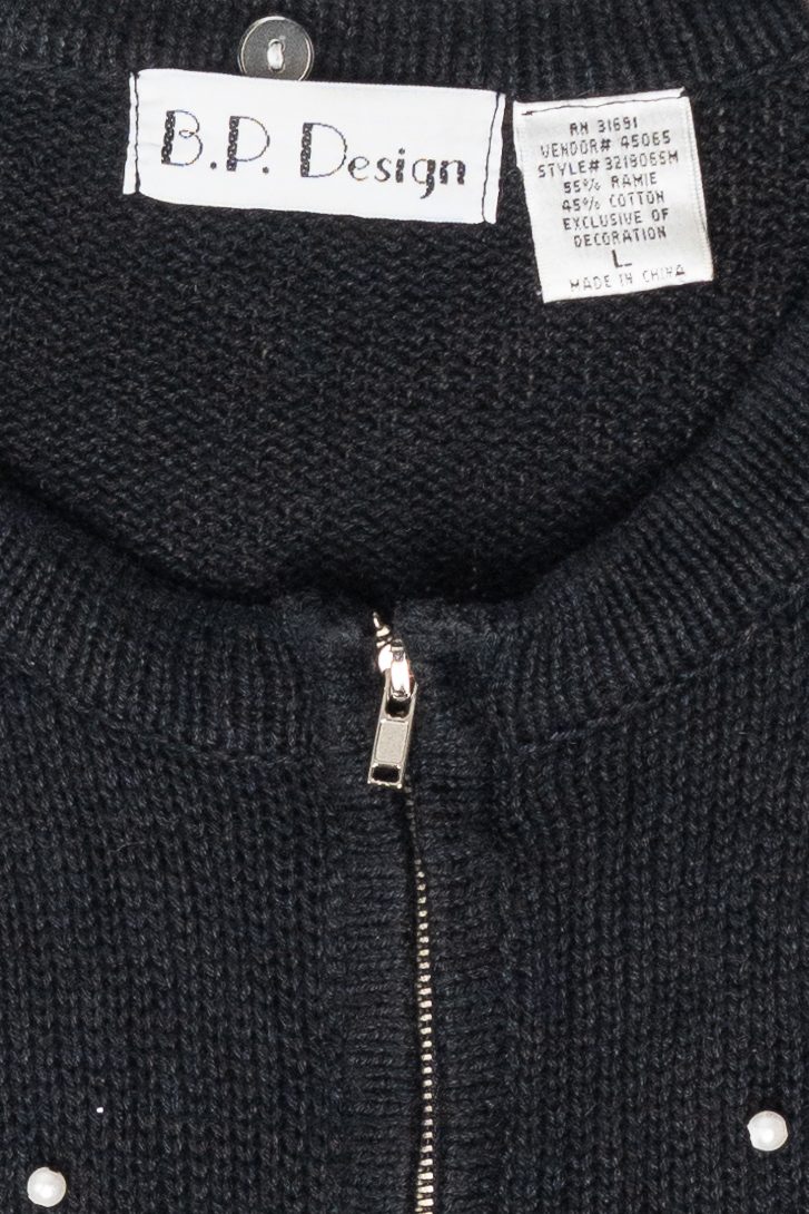 Snowglobe Vintage Ugly Christmas Zip Cardigan