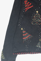 Beaded Tree Vintage Ugly Christmas Cardigan (2000s)