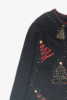 Beaded Tree Vintage Ugly Christmas Cardigan (2000s)