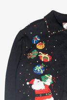 Christmas Presents Sequin Collar Vintage Ugly Cardigan (2000s)