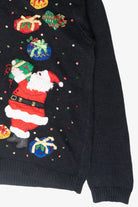 Christmas Presents Sequin Collar Vintage Ugly Cardigan (2000s)