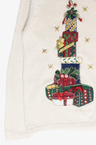 Bear Gifts Stitched Collar Ugly Christmas Cardigan Vintage (2000s)