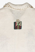 Bear Gifts Stitched Collar Ugly Christmas Cardigan Vintage (2000s)