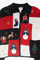 Geo Christmas Icon Ugly Vintage Cardigan (2000s)