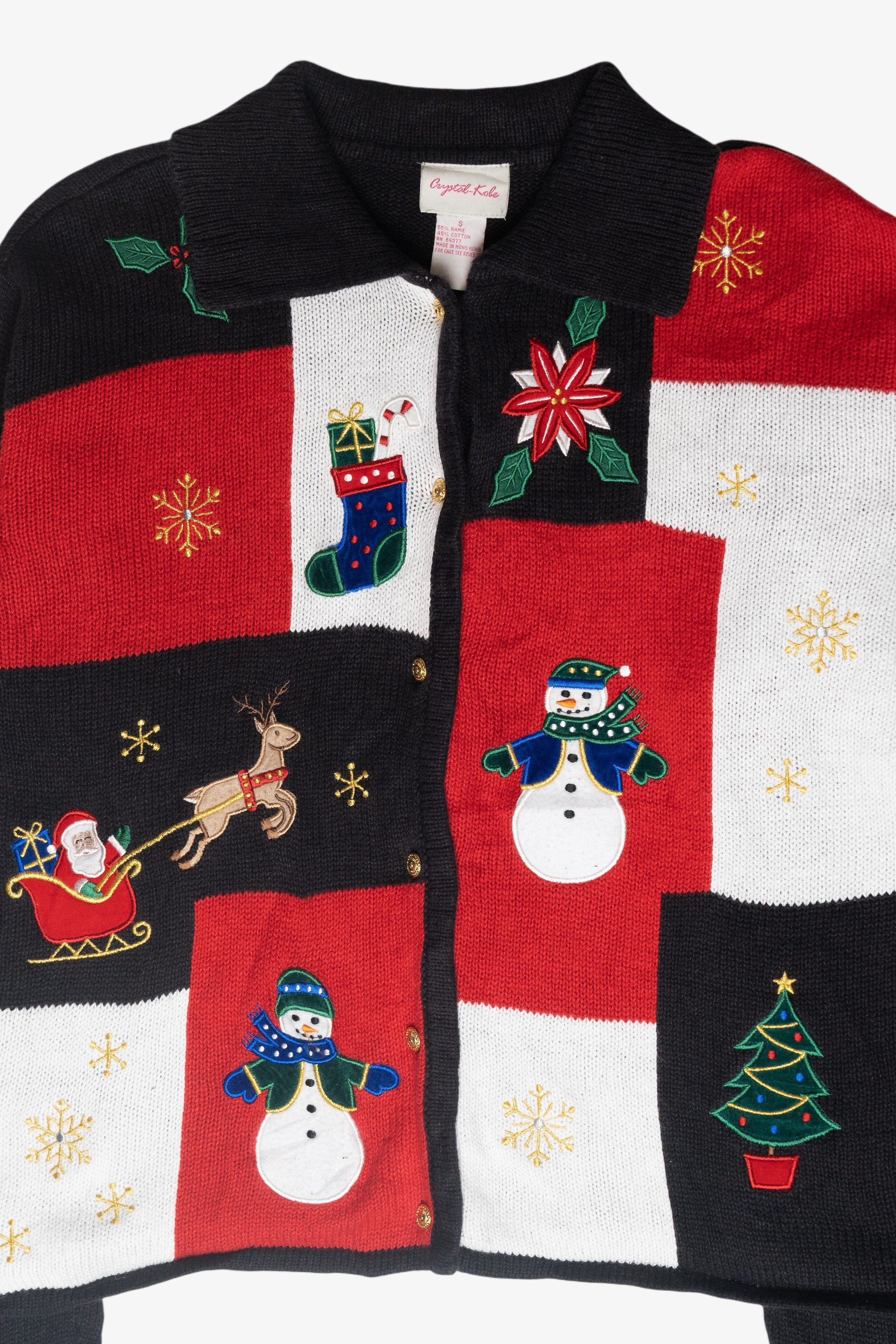 Geo Christmas Icon Ugly Vintage Cardigan (2000s)