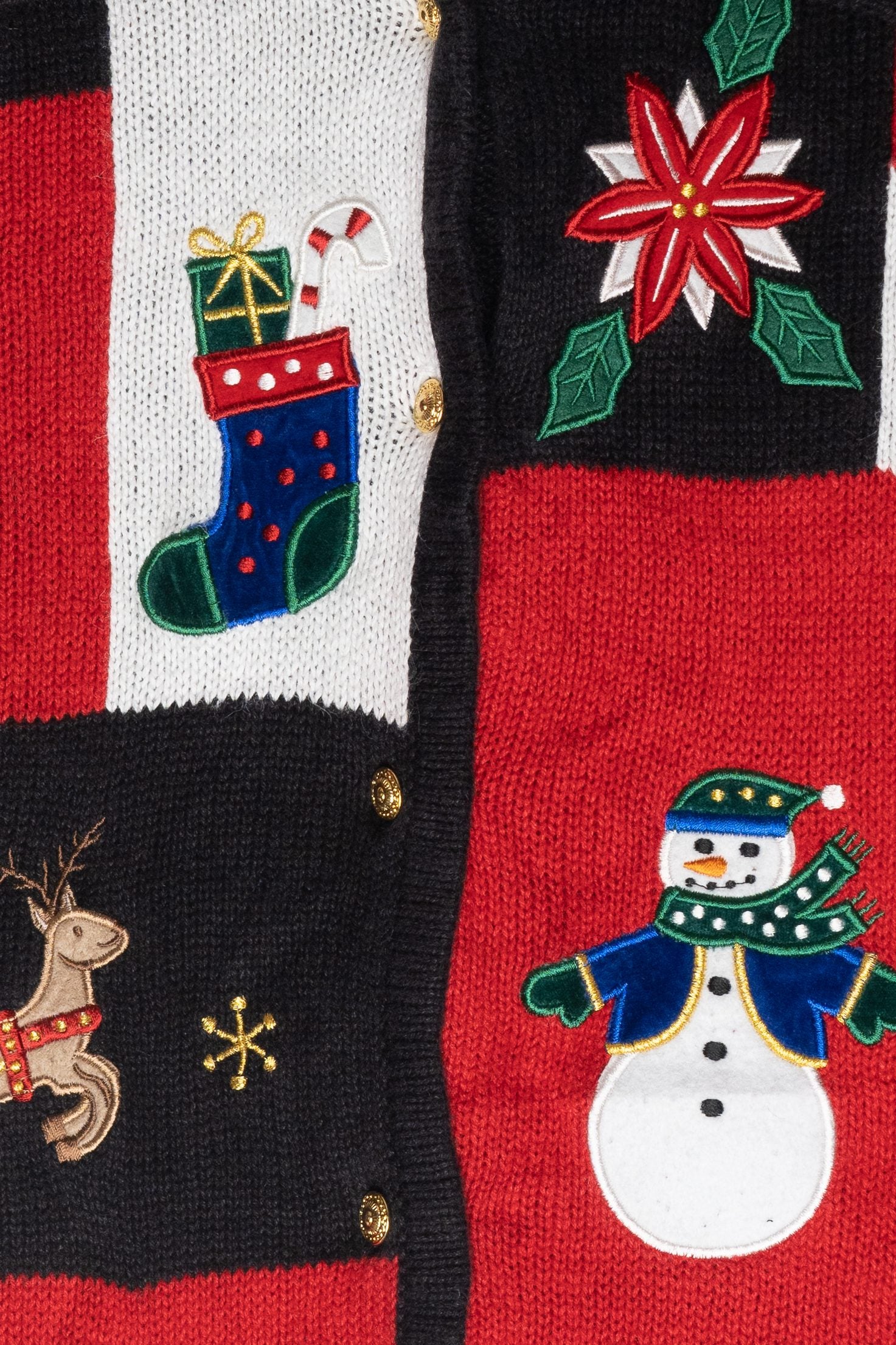 Geo Christmas Icon Ugly Vintage Cardigan (2000s)
