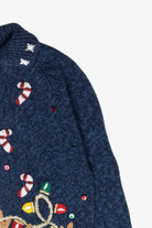 Kids Size Reindeer Vintage Ugly Christmas Cardigan (2000s)