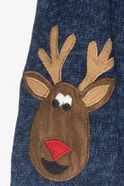 Kids Size Reindeer Vintage Ugly Christmas Cardigan (2000s)