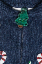Kids Size Reindeer Vintage Ugly Christmas Cardigan (2000s)