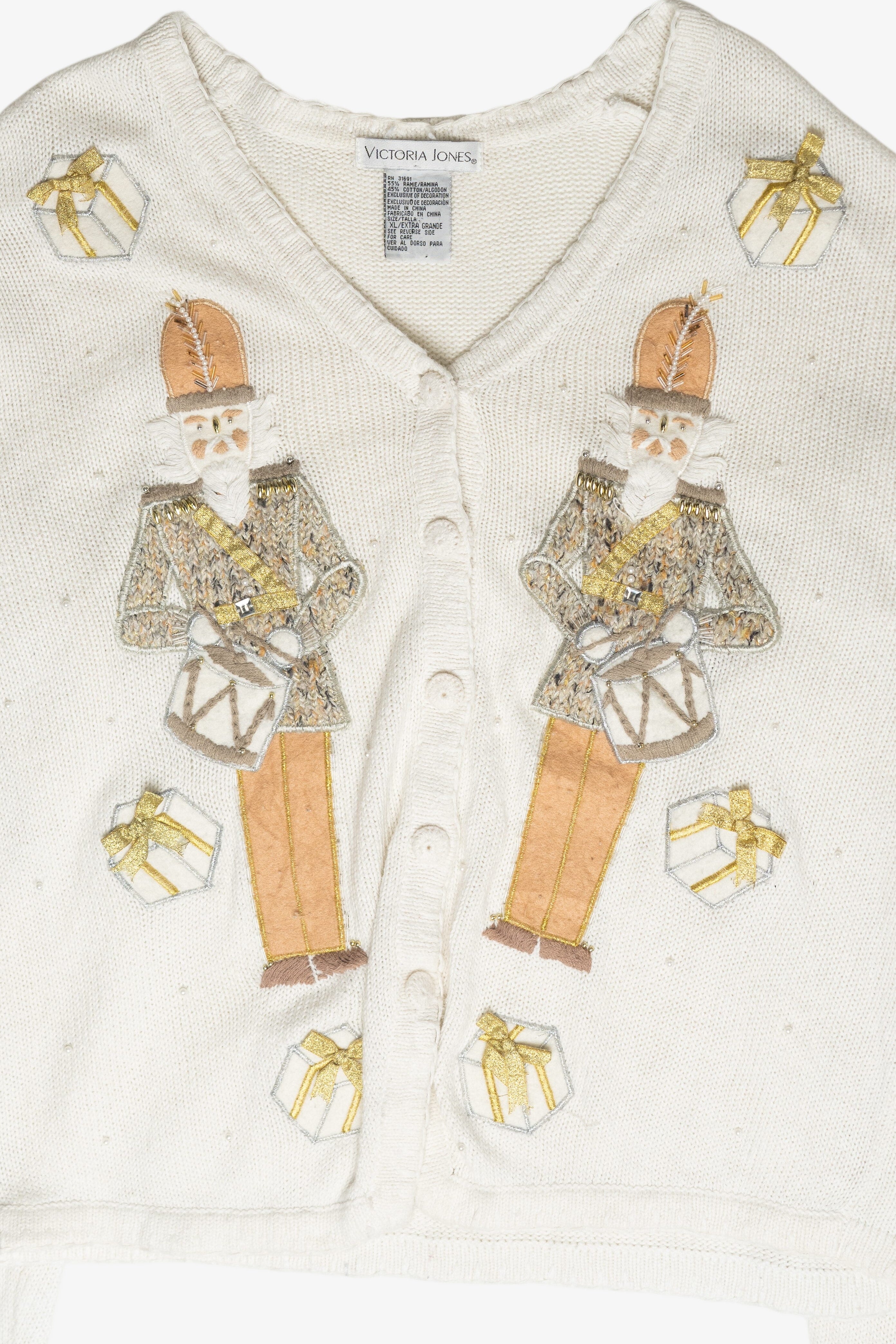Nutcrackers Vintage Ugly Christmas Cardigan (2000s)