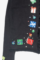 Falling Presents Vintage Ugly Christmas Cardigan (2000s)