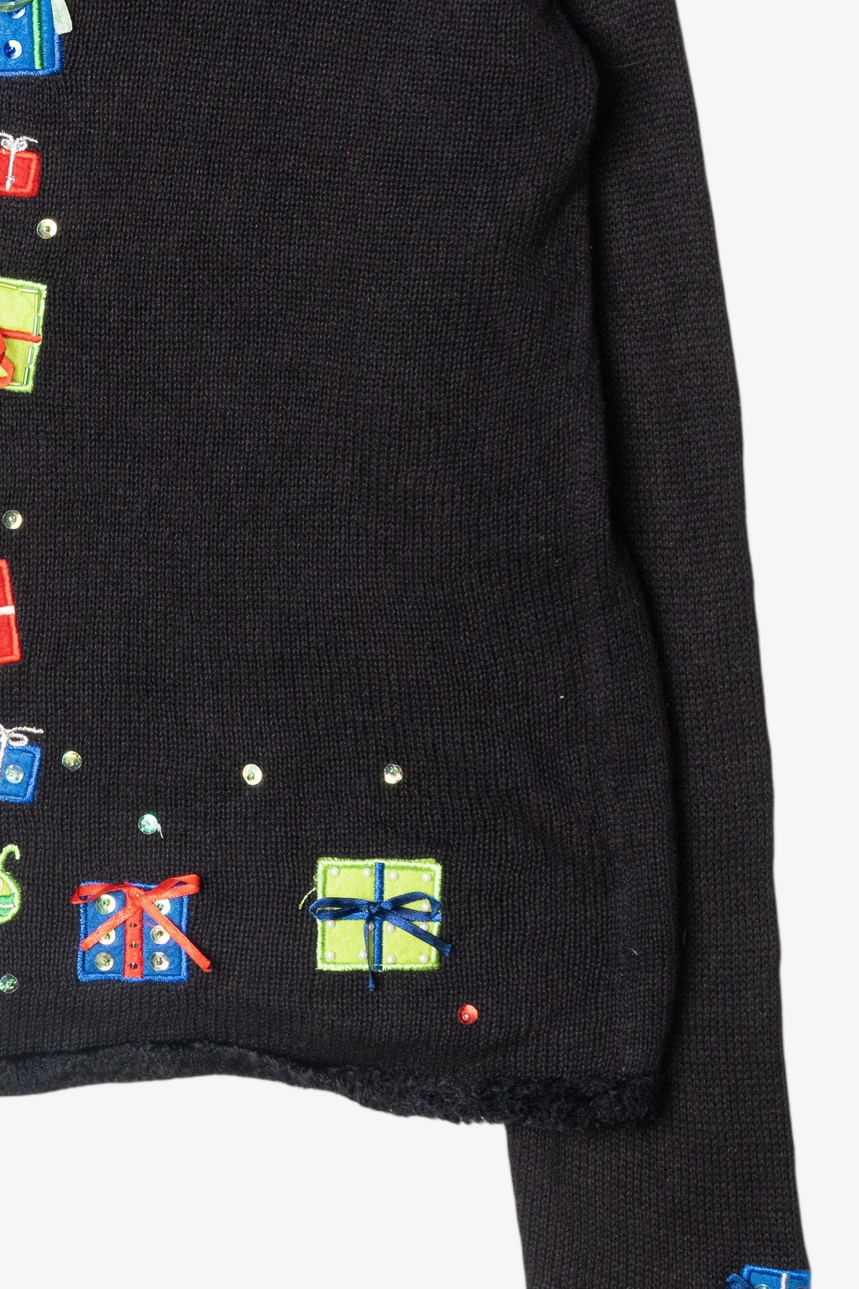 Falling Presents Vintage Ugly Christmas Cardigan (2000s)
