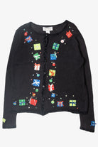 Falling Presents Vintage Ugly Christmas Cardigan (2000s)