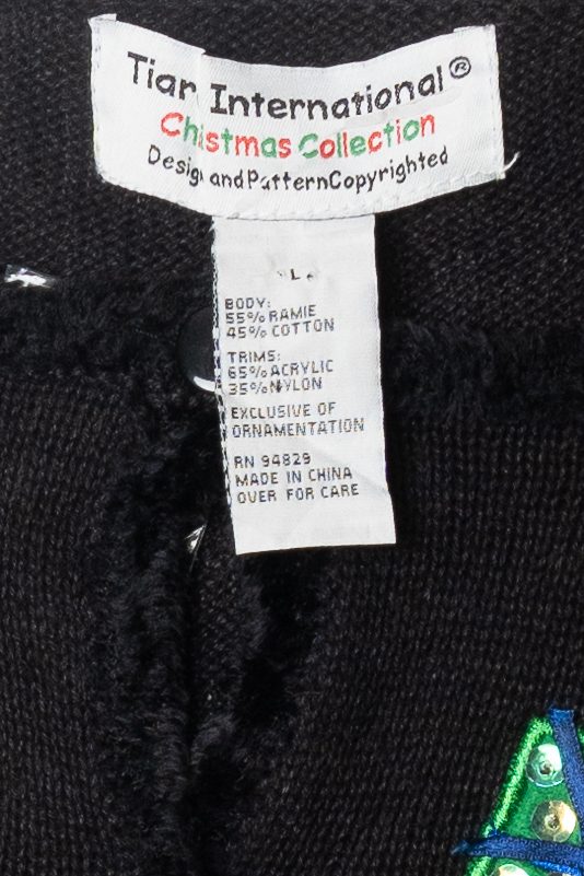 Falling Presents Vintage Ugly Christmas Cardigan (2000s)