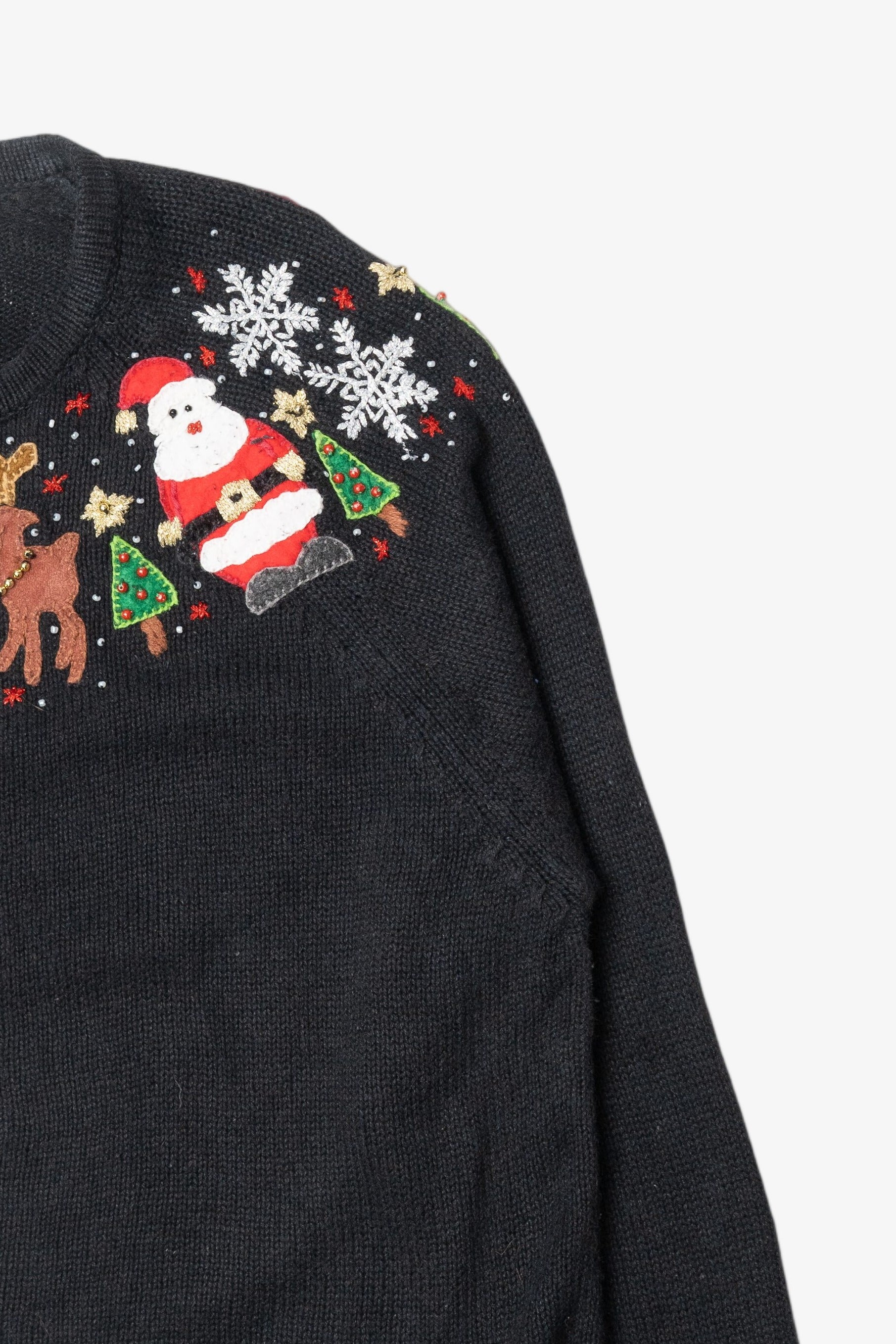 Vintage Petite Size Tree Zip Ugly Christmas Cardigan (2010s)