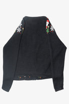 Vintage Petite Size Tree Zip Ugly Christmas Cardigan (2010s)