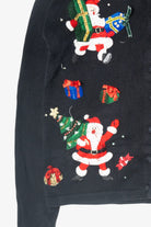 Vintage Jolly Santas Ugly Christmas Cardigan (2000s)