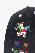 Vintage Jolly Santas Ugly Christmas Cardigan (2000s)