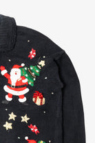 Vintage Jolly Santas Ugly Christmas Cardigan (2000s)