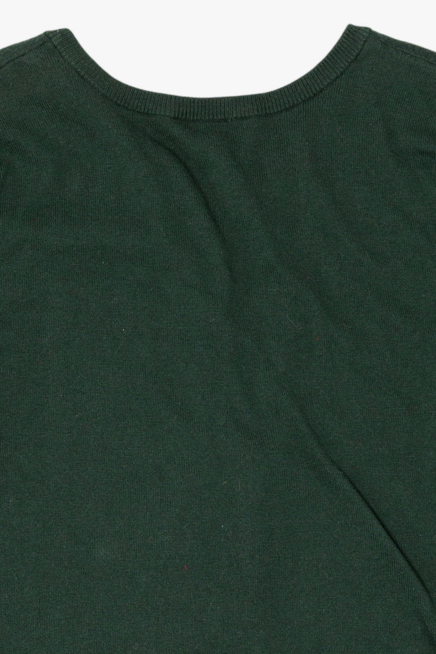 Green Christopher & Banks Reindeer Ugly Christmas Cardigan (2010s)