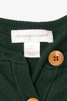 Green Christopher & Banks Reindeer Ugly Christmas Cardigan (2010s)