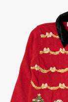 Vintage Red Heirloom Collectibles Bows And Trees Ugly Christmas Cardigan (2000s)