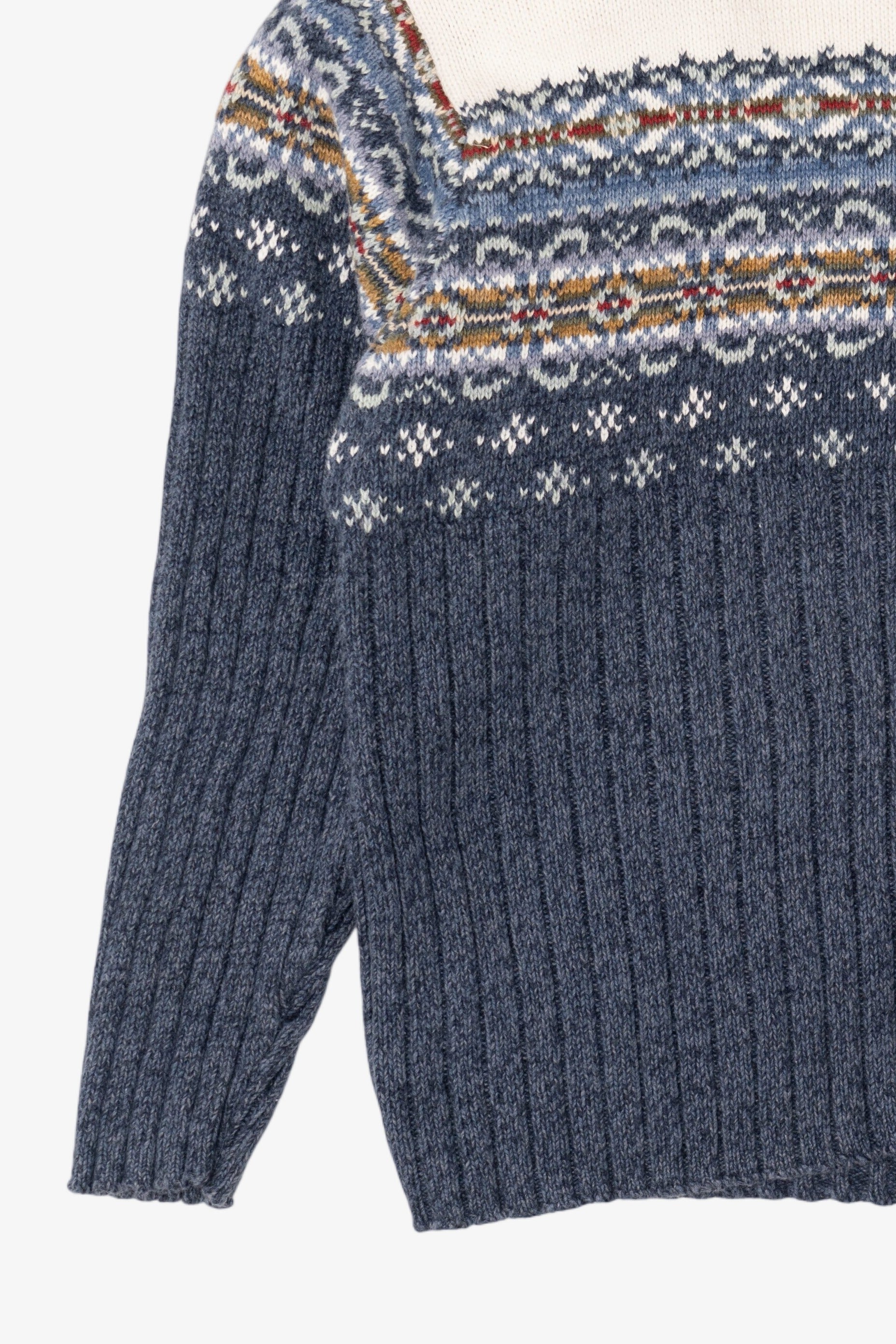 Vintage Blue Heirloom Collectibles Snowflakes Ugly Christmas Fair Isle Cardigan (2000s)
