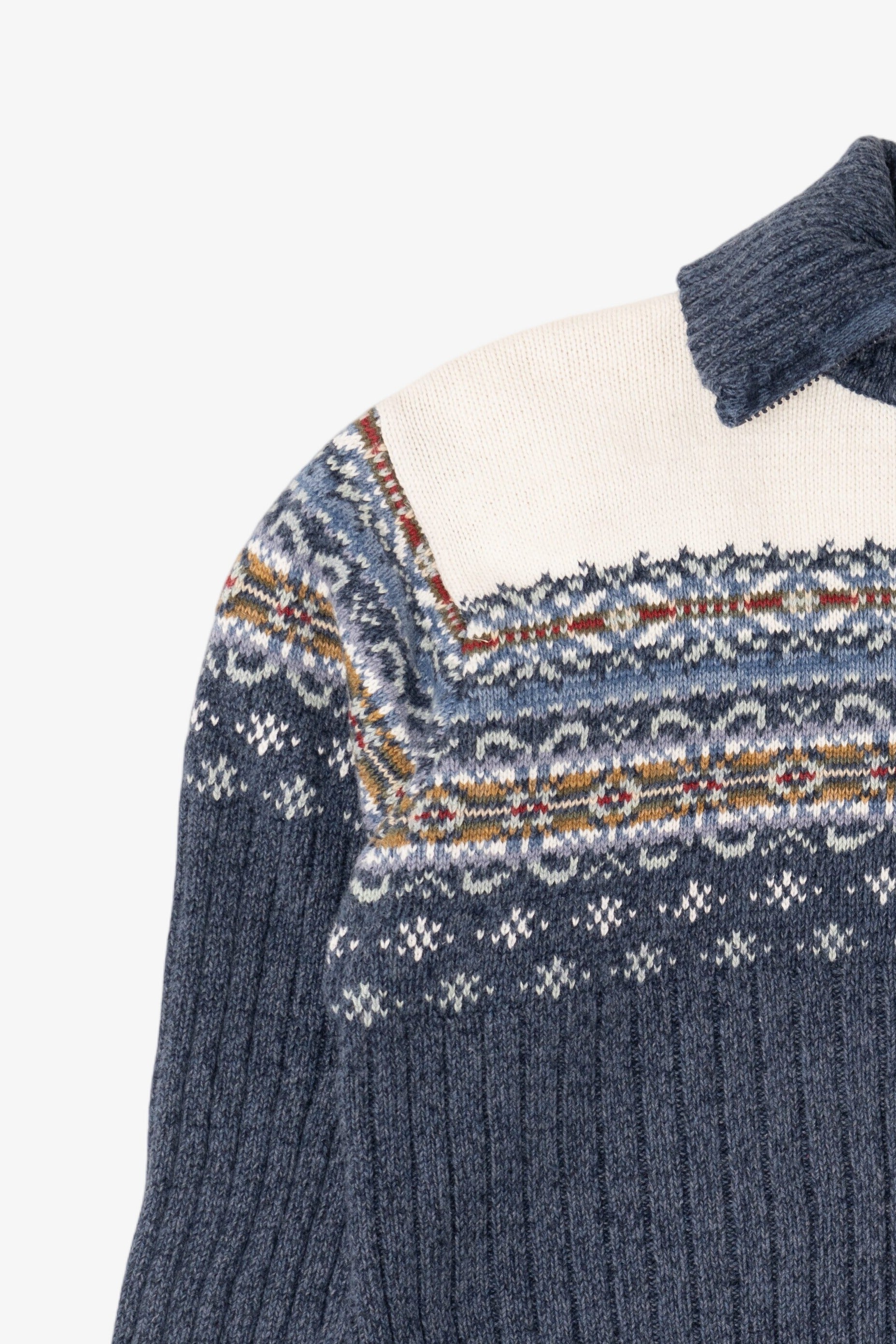 Vintage Blue Heirloom Collectibles Snowflakes Ugly Christmas Fair Isle Cardigan (2000s)