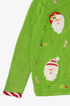 Vintage Green Tiara International Santa Ugly Christmas Cardigan (2000s)