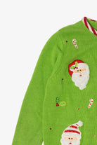 Vintage Green Tiara International Santa Ugly Christmas Cardigan (2000s)