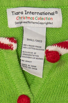 Vintage Green Tiara International Santa Ugly Christmas Cardigan (2000s)