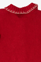 Vintage Red Tiara Snowmen Skiing Ugly Christmas Cardigan (1990s)
