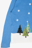 Trees Petite Size Vintage Ugly Christmas Cardigan (1990s)