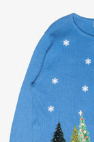 Trees Petite Size Vintage Ugly Christmas Cardigan (1990s)