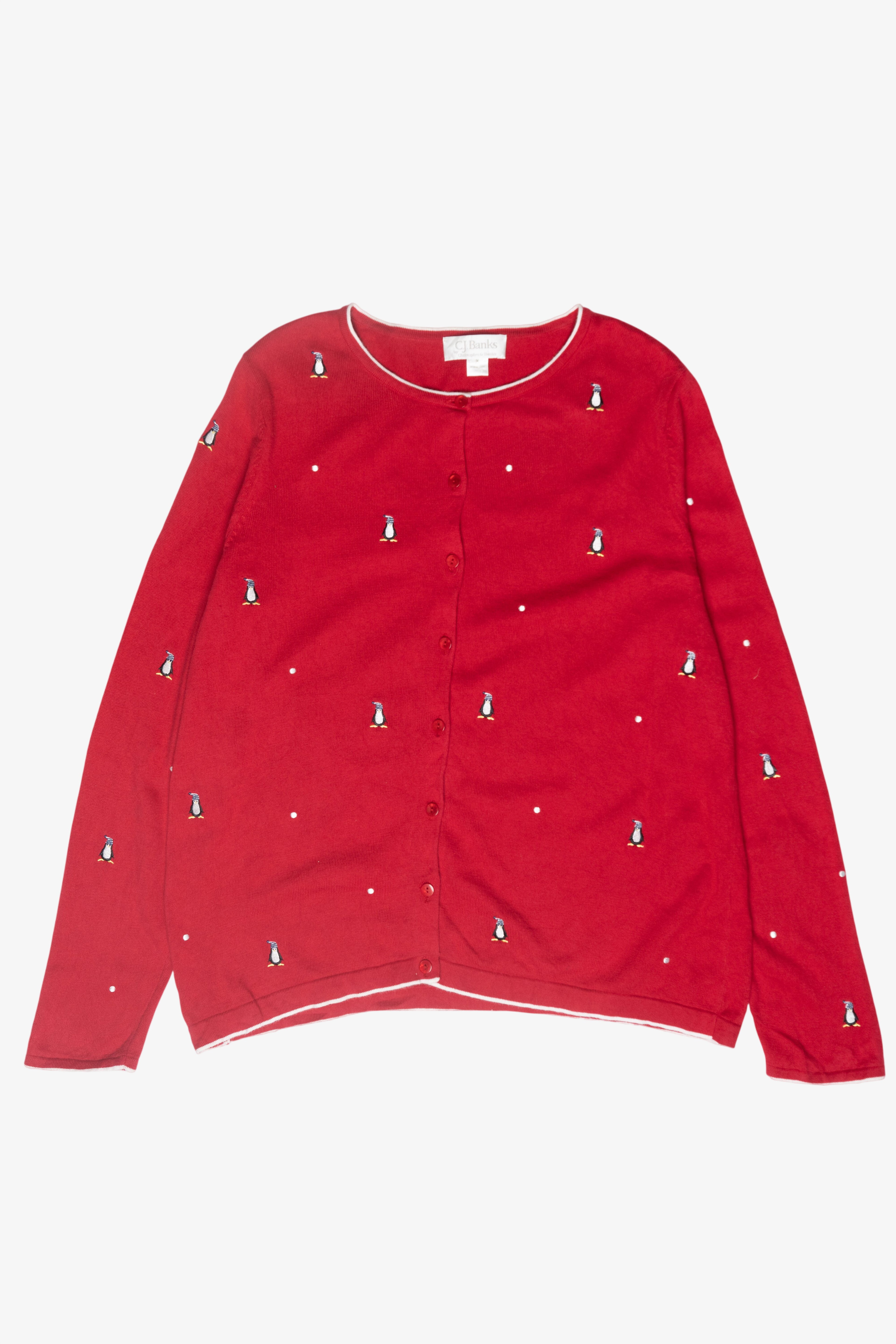Mini Penguins Vintage Ugly Christmas Cardigan (2000s)