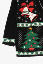 Vintage Black Unknown Ugly Christmas Cardigan (1980s)