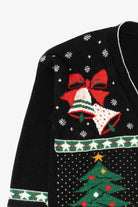 Vintage Black Unknown Ugly Christmas Cardigan (1980s)