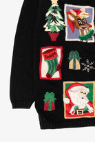 Vintage Black Yarnworks Rudolph Reindeer Ugly Christmas Cardigan (1990s)