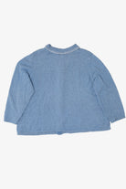 Vintage Light Blue Liz & Me Winter Town Ugly Christmas Cardigan (2000s)
