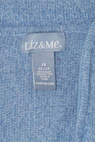 Vintage Light Blue Liz & Me Winter Town Ugly Christmas Cardigan (2000s)