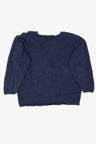 Vintage Navy Blue Tiara Ugly Christmas Cardigan (1990s)