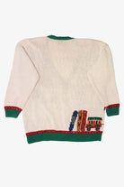 Vintage White Marisa Christina Toys Ugly Christmas Cardigan (1990s)