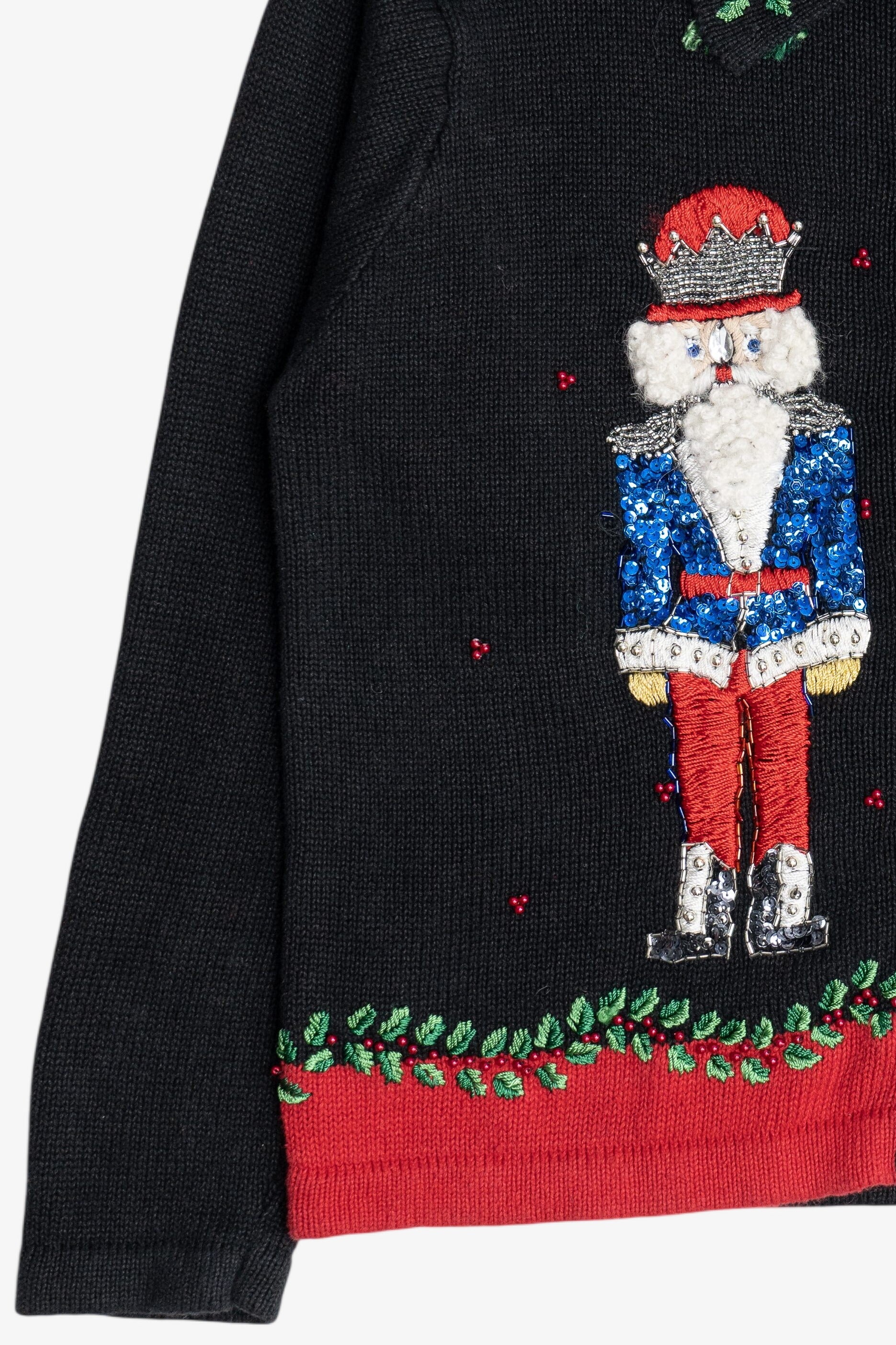 Vintage Victoria Jones Nutcrackers Ugly Christmas Sweater (1980s)