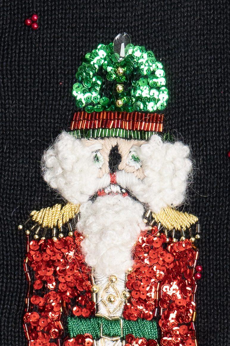 Vintage Victoria Jones Nutcrackers Ugly Christmas Sweater (1980s)