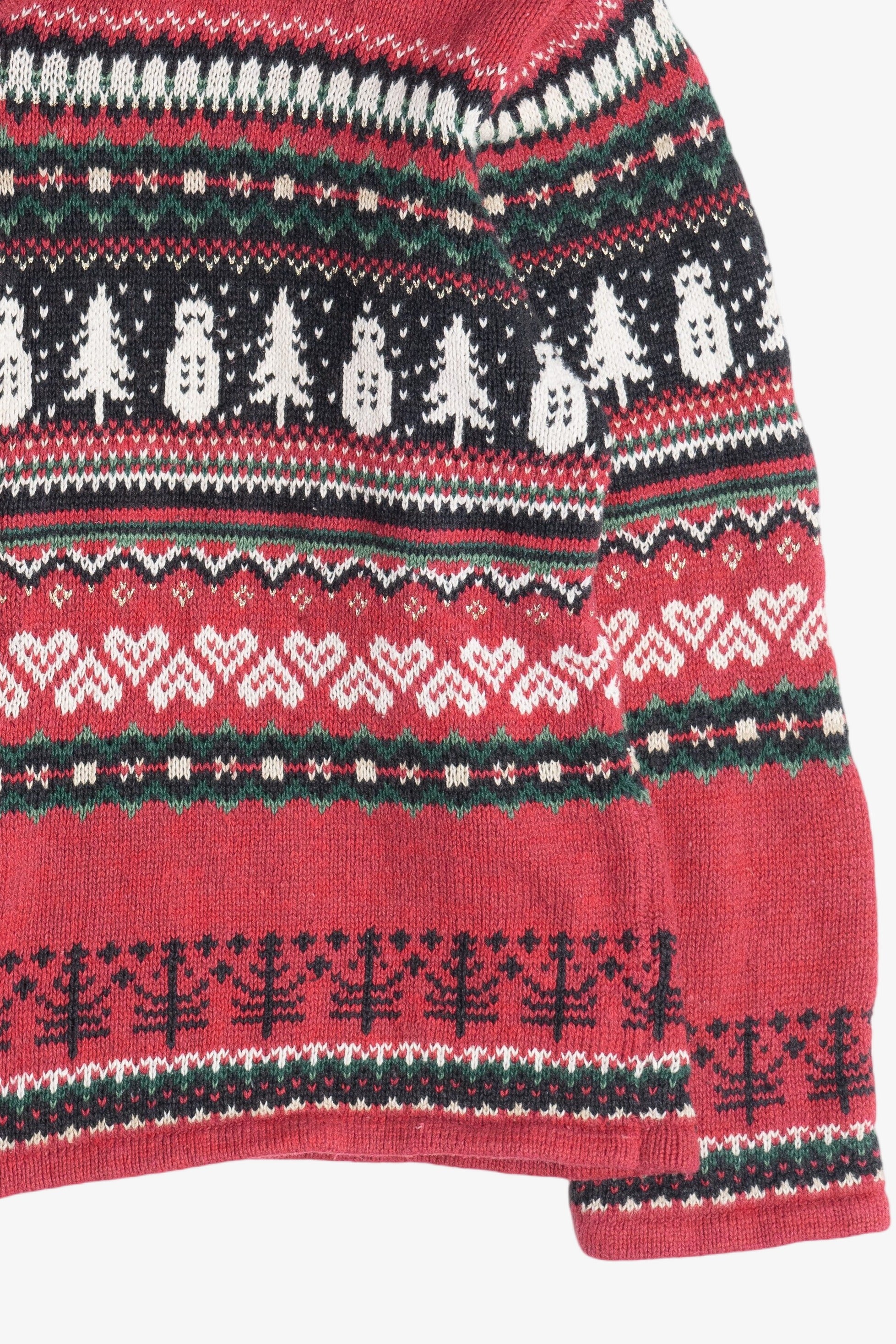 Vintage Snowmen Fair Isle Ugly Christmas Sweater (1990s)