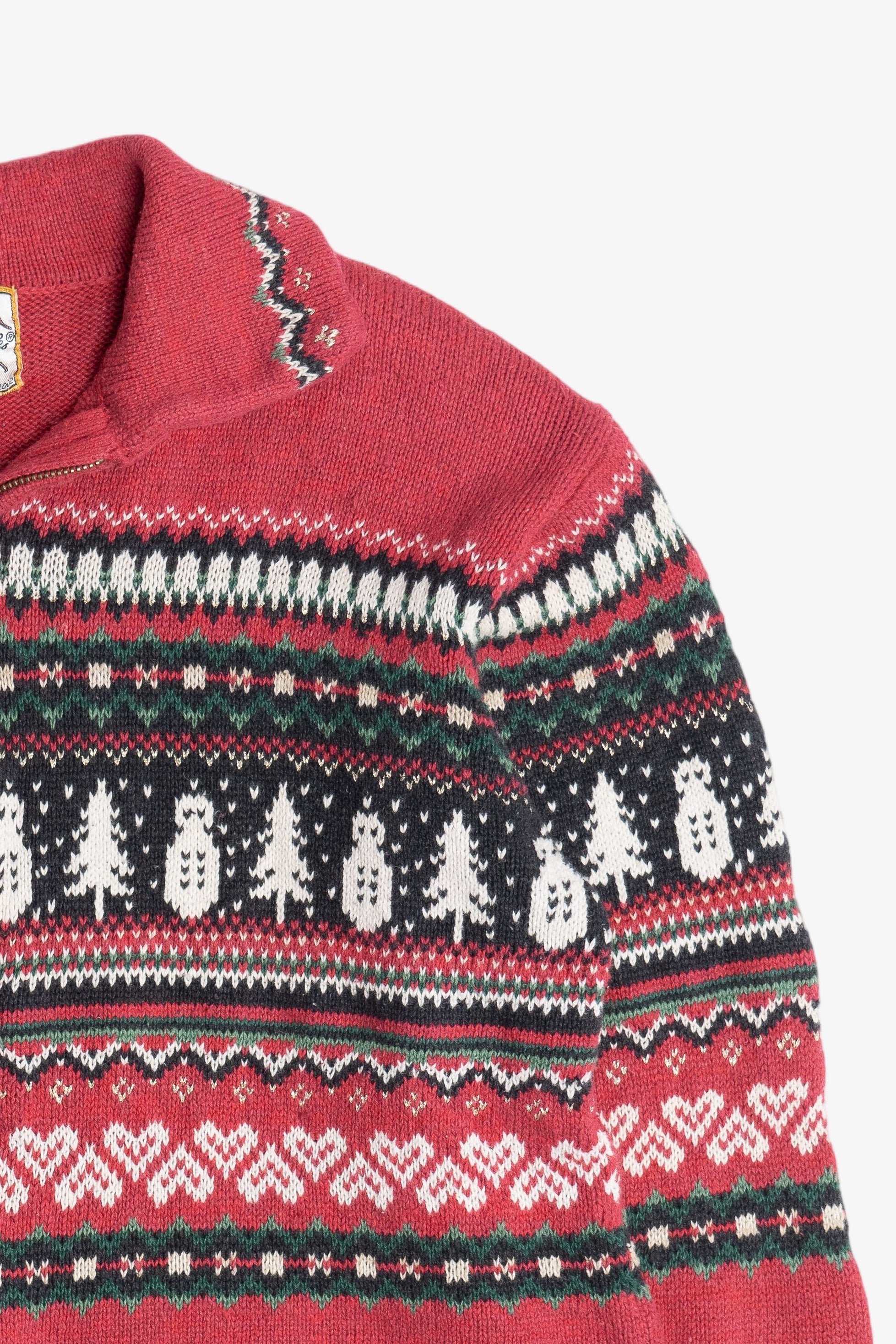 Vintage Snowmen Fair Isle Ugly Christmas Sweater (1990s)