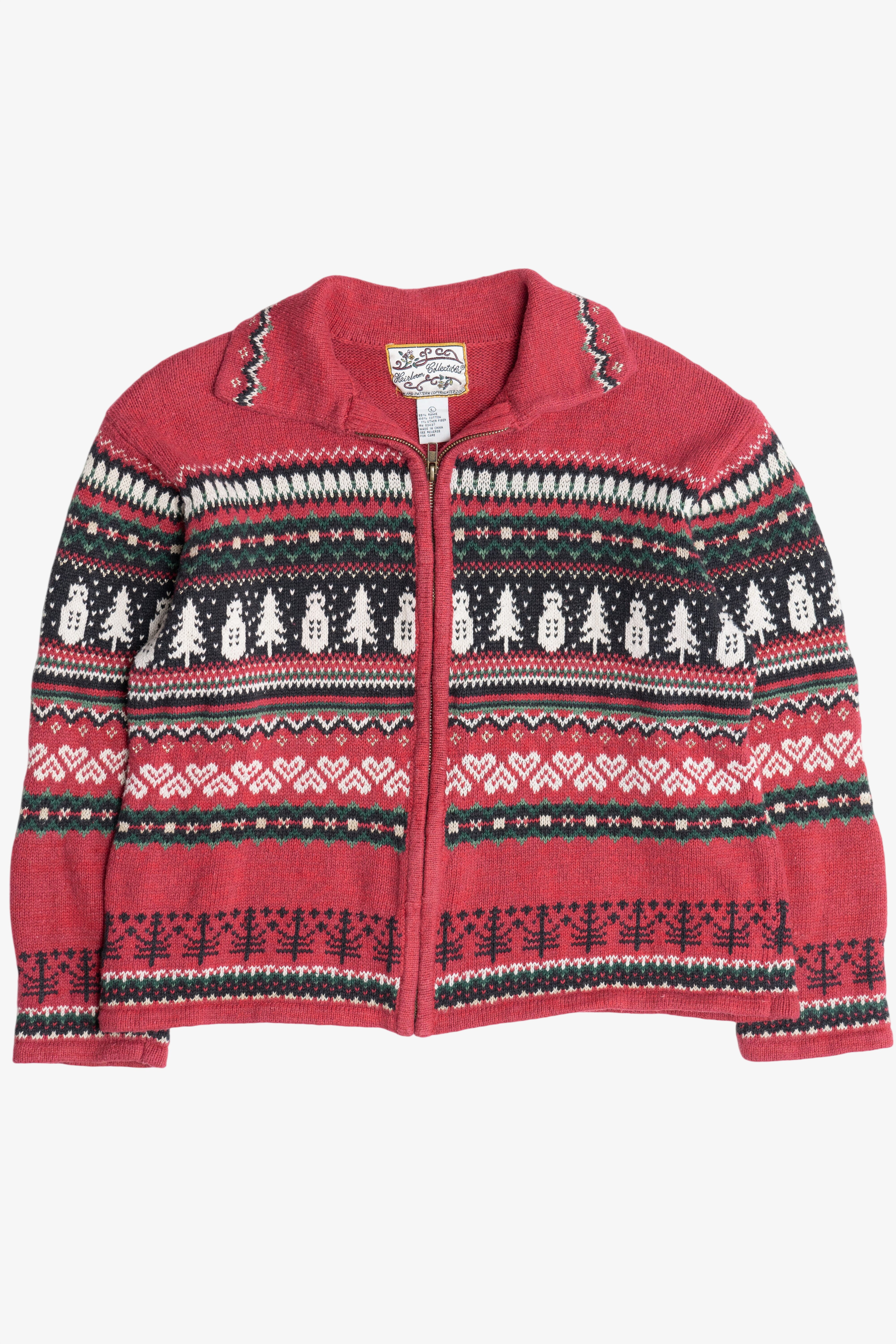 Vintage Snowmen Fair Isle Ugly Christmas Sweater (1990s)
