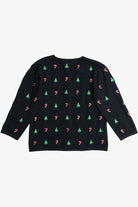 Vintage Candy Canes & Christmas Trees Lightweight Ugly Christmas Cardigan (2000s)