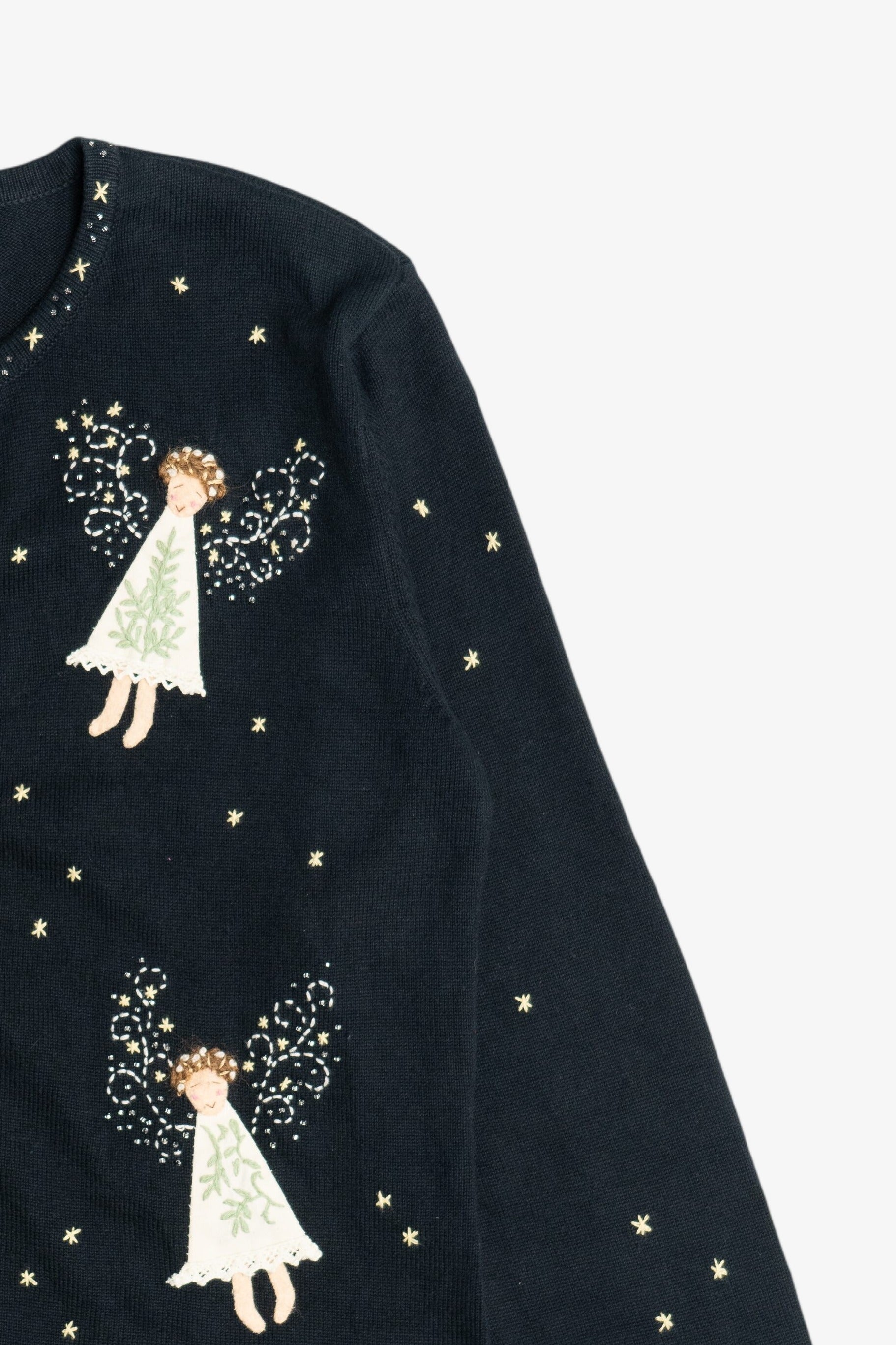 Vintage Delicate Angels Ugly Christmas Sweater (2000s)